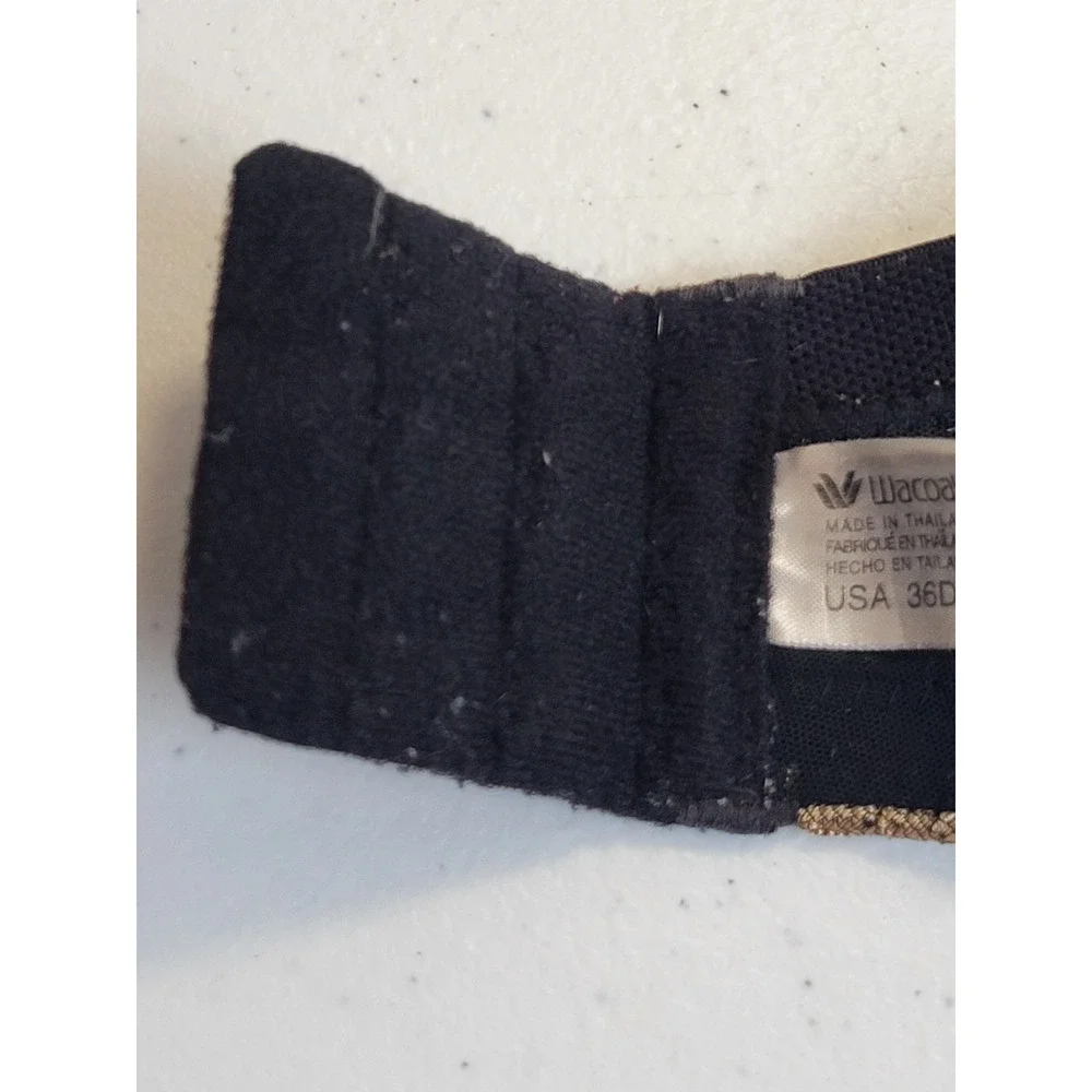 Wacoal Opulence Underwire Contour Bra Black Tan Lace Full Coverage Size 36DDD - Picture 9 of 10